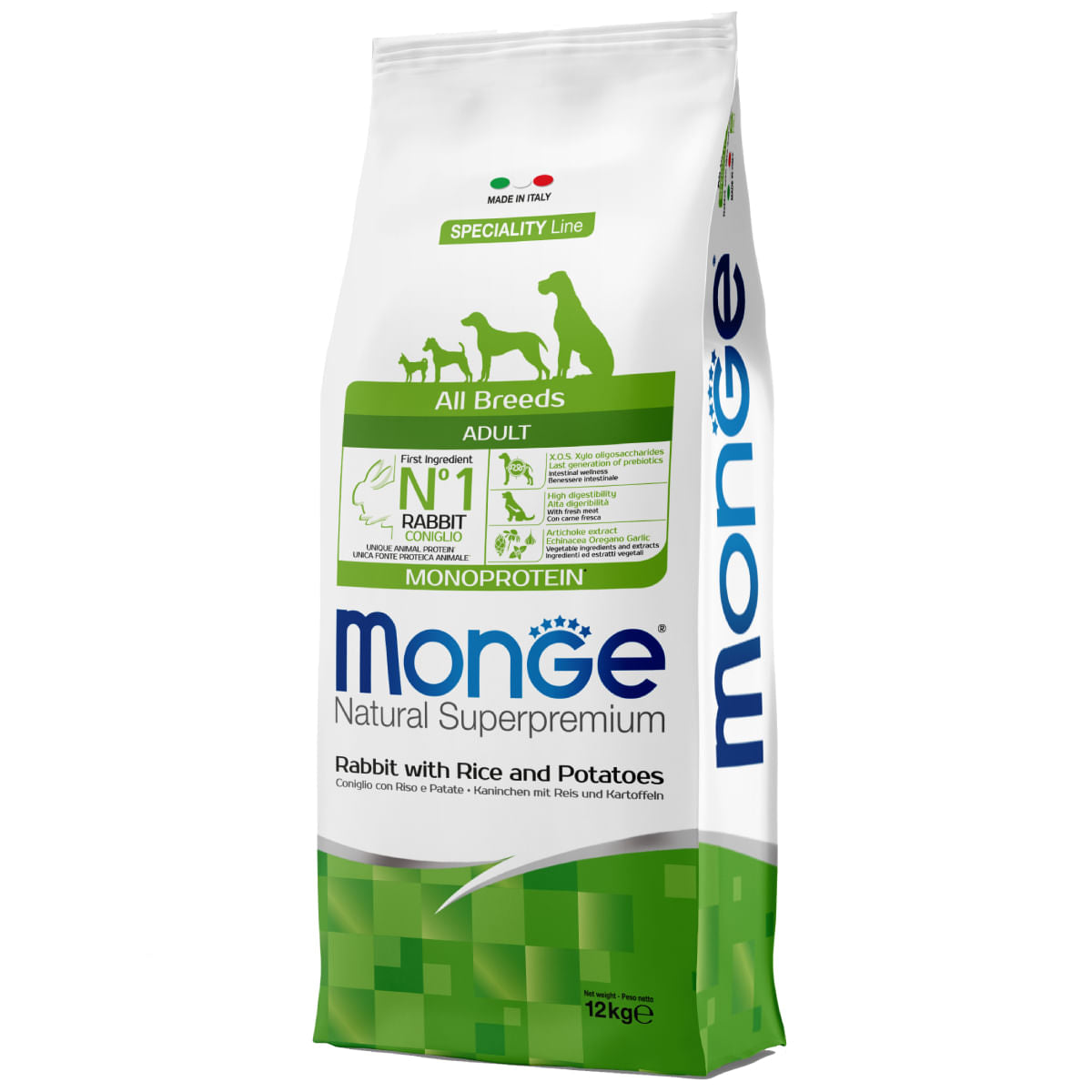 Monge Superpremium Adult Coniglio, Riso e Patate 12kg Monge Superpremium Adult Coniglio, Riso e Patate 12kg
